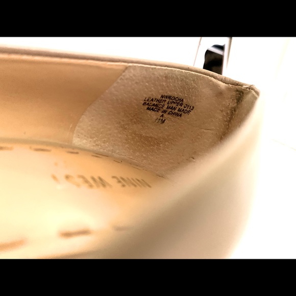 Nine West Natural tan color real leather shoes with platform heels US size 10.5 - Picture 7 of 9